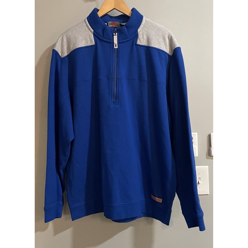 Vineyard Vines Sweater 1/2 Zip Mock Neck Sweatshirt Heavyweight Colorblock XL‎